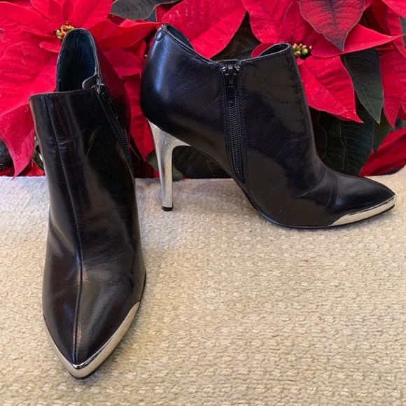 Chinese Laundry Shoes - Ankle Black boots with Silver heel- Bundle !!